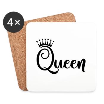 Queen - Coasters (set of 4) - white - Front