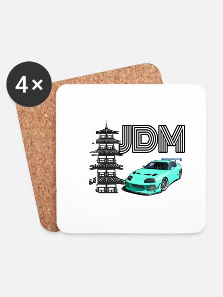 JDM Supra design - Coasters (set of 4) - white