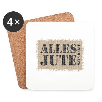 Jutesack - Untersetzer (4er-Set) - Weiß - Vorne