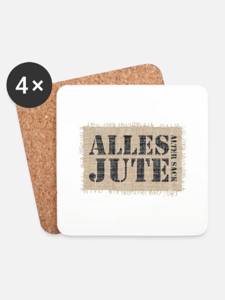 Jutesack - Untersetzer (4er-Set) - Weiß