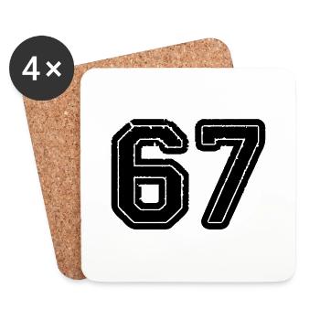 67 - Coasters (set of 4) - white - Front