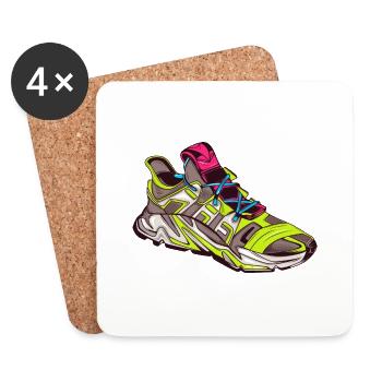 Modern sneaker illustration - Coasters (set of 4) - white - Front