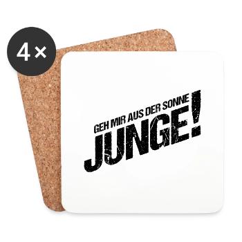Geh mir aus der Sonne Junge - Untersetzer (4er-Set) - Weiß - Vorne