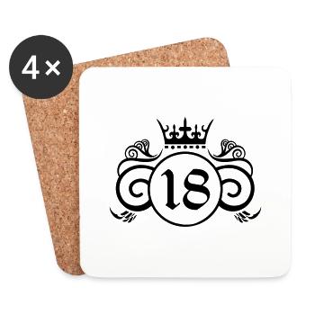 Coat of arms 18 - Coasters (set of 4) - white - Front