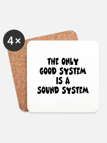 good system . sound systen - Untersetzer (4er-Set) - Weiß
