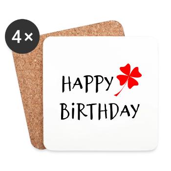 JAHRESTAG. ALLES GUTE ZUM GEBURTSTAG!. ALLES GUTE ZUM GEBURTSTAG!. - Untersetzer (4er-Set) - Weiß - Vorne