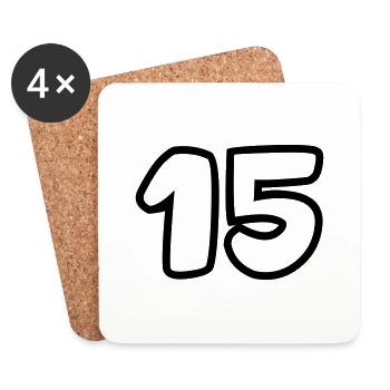 15 - Untersetzer (4er-Set) - Weiß - Vorne