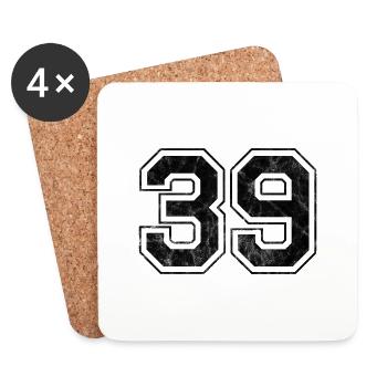 Numéro 39 - Dessous de verre (lot de 4) - blanc - Devant