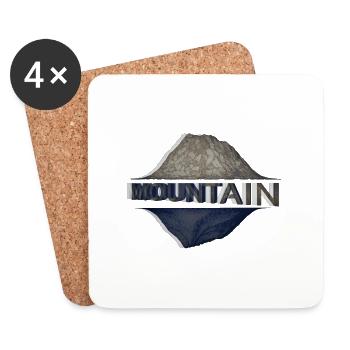 Montagne - Dessous de verre (lot de 4) - blanc - Devant