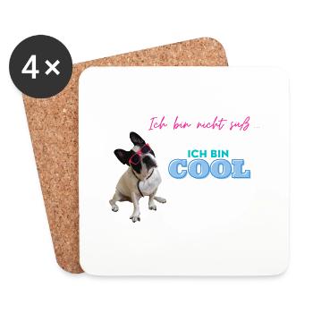 bin nicht süß - Untersetzer (4er-Set) - Weiß - Vorne