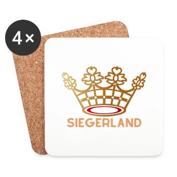 SIEGERLAND - Das Siegen-Design - Untersetzer (4er-Set) - Weiß - Vorne