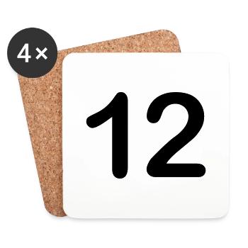 12 - Untersetzer (4er-Set) - Weiß - Vorne