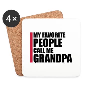 People Call Me Grandpa - Untersetzer (4er-Set) - Weiß - Vorne