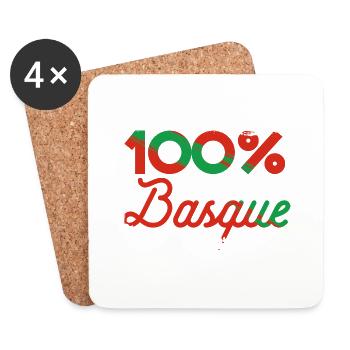100% Basque - Dessous de verre (lot de 4) - blanc - Devant