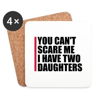 I have two daughters - Untersetzer (4er-Set) - Weiß - Vorne