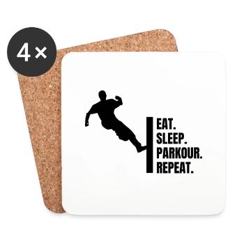 Parkour Läufer Geschenk Parkourläufer Extremsport - Untersetzer (4er-Set) - Weiß - Vorne