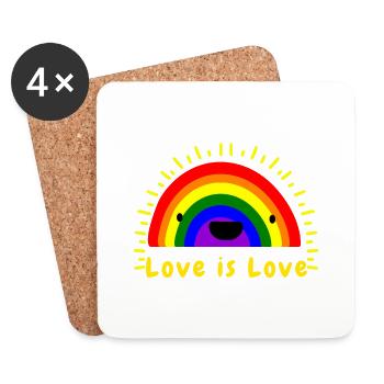 Love is Love LGBTQ+ - Coasters (set of 4) - white - Front