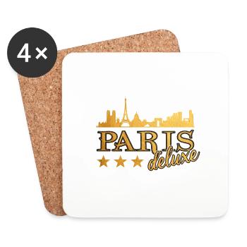Paris France Ville Skyline Accueil Amour - Dessous de verre (lot de 4) - blanc - Devant