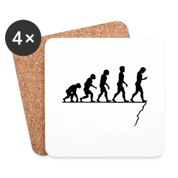 Evolution of humanity - Coasters (set of 4) - white - Front