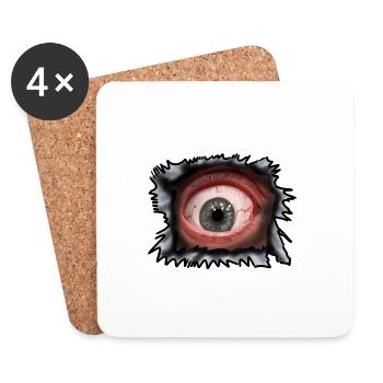 Auge - Untersetzer (4er-Set) - Weiß - Vorne