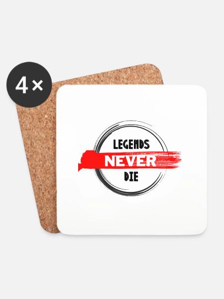 legends never die - Untersetzer (4er-Set) - Weiß