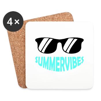 Lunettes de soleil Summervibes - Dessous de verre (lot de 4) - blanc - Devant