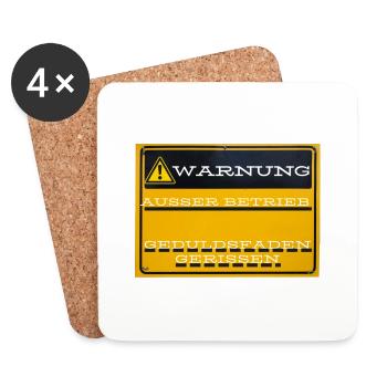 Warnung Auser Betrieb - Untersetzer (4er-Set) - Weiß - Vorne