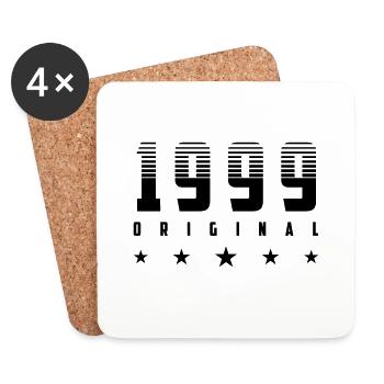 Original 1999 Année de naissance | | changeable de couleur - Dessous de verre (lot de 4) - blanc - Devant
