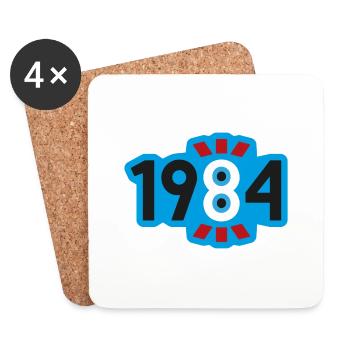 1984 - Dessous de verre (lot de 4) - blanc - Devant