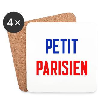 petit parisien paris sg bébé enfant supporter - Dessous de verre (lot de 4) - blanc - Devant