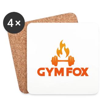 GYM FOX - Motivating Gym and Fitness Designs - Coasters (set of 4) - white - Front