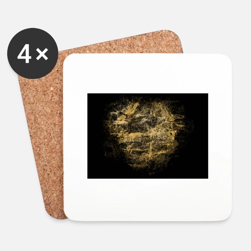 Black & Gold - Untersetzer (4er-Set) - Weiß