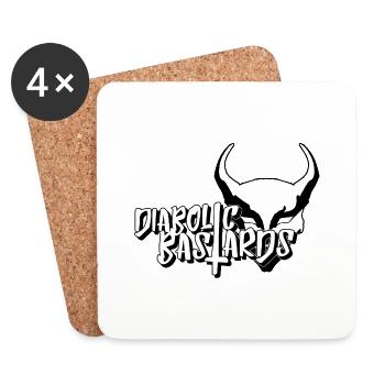 Diabolic Bastards - Untersetzer (4er-Set) - Weiß - Vorne