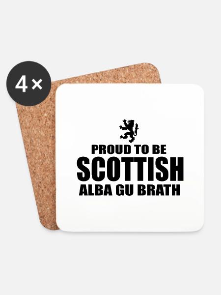 Proud to be Scottish - Coasters (set of 4) - white