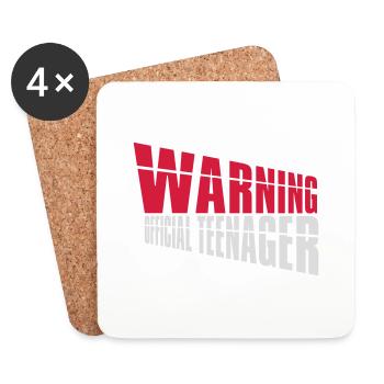 warning official teenager Zitat - Untersetzer (4er-Set) - Weiß - Vorne