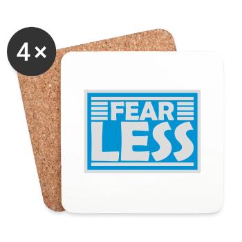 fearless Text Quote Design - Coasters (set of 4) - white - Front