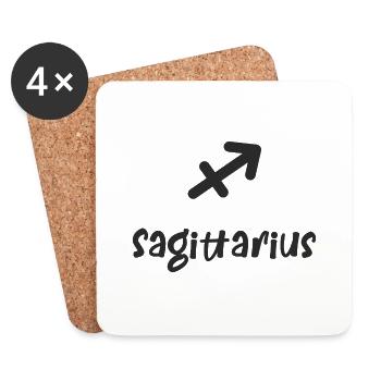 Star Goat Sagittarius - Coasters (set of 4) - white - Front