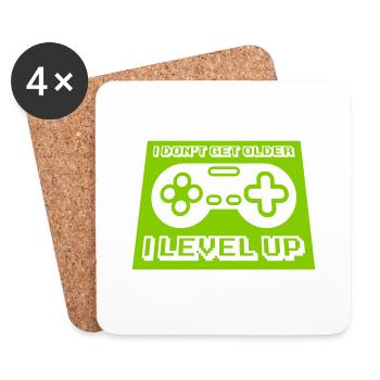 get older level up - Coasters (set of 4) - white - Front