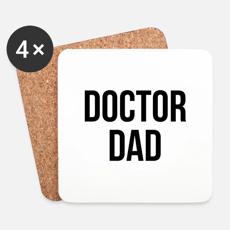 DOKTOR PAPA STOLZ - Untersetzer (4er-Set) - Weiß