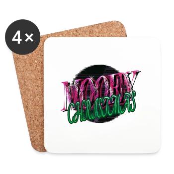 Gift Funny awkward sayings happy bedroom quote - Coasters (set of 4) - white - Front