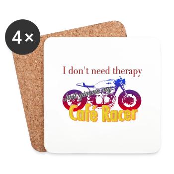 cafe racer - Untersetzer (4er-Set) - Weiß - Vorne