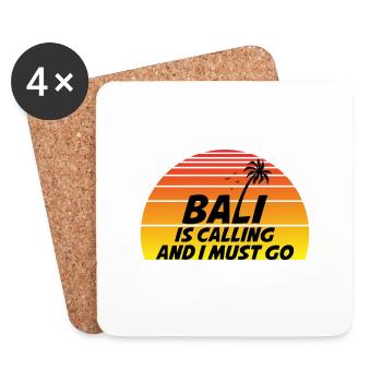 Bali appelle et je dois y aller - Dessous de verre (lot de 4) - blanc - Devant