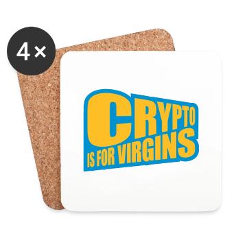 crypto is for virgins - Coasters (set of 4) - white - Front