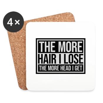 I get more head - Coasters (set of 4) - white - Front
