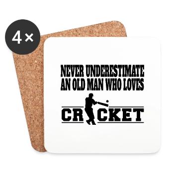 Cricket Team Cricket Slogan Gift Cricket Fan - Coasters (set of 4) - white - Front