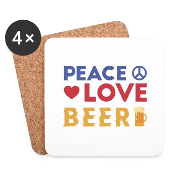 Beer Alcohol Beer Drinker Gift - Coasters (set of 4) - white - Front