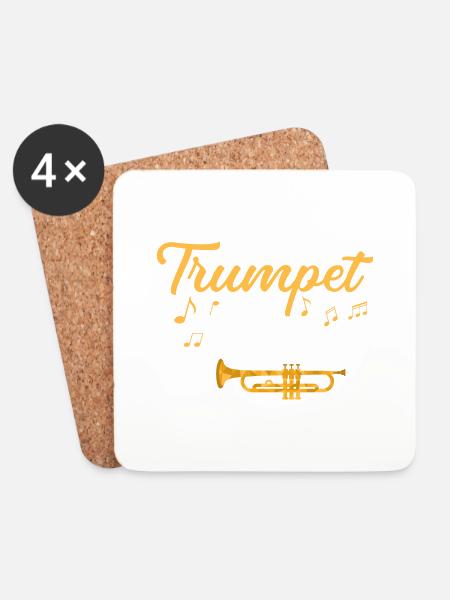 Trumpet Mom Player Mother Trumpeter - Untersetzer (4er-Set) - Weiß