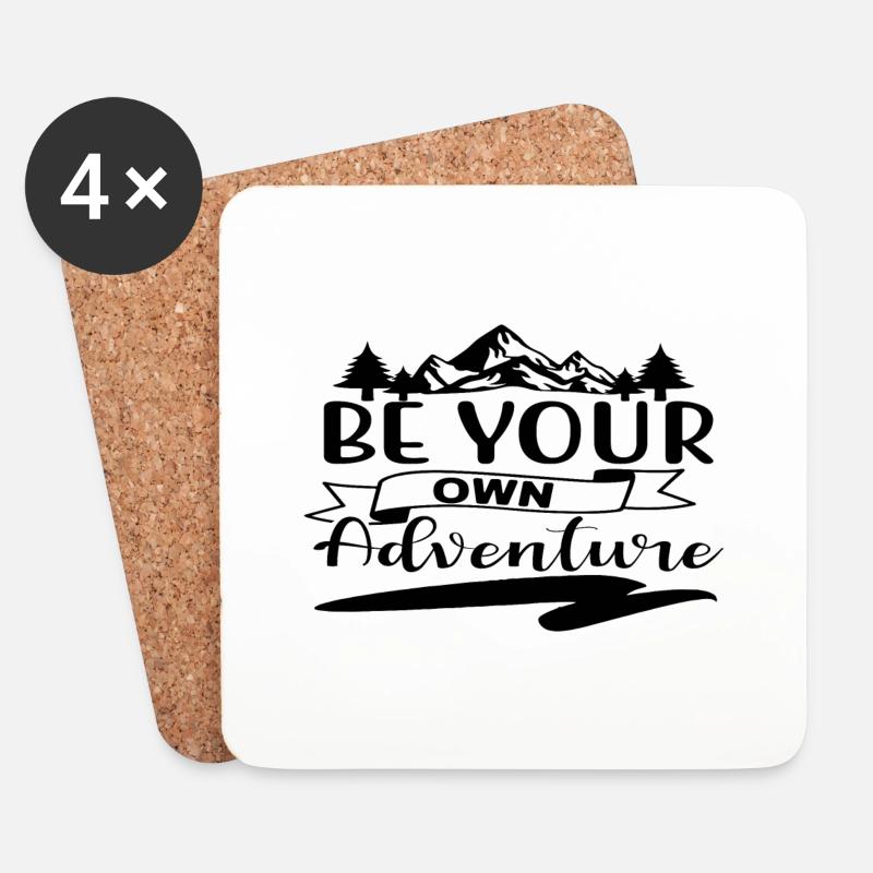 Be your own Adventure - Untersetzer (4er-Set) - Weiß