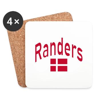 Randers Denmark flag - Coasters (set of 4) - white - Front