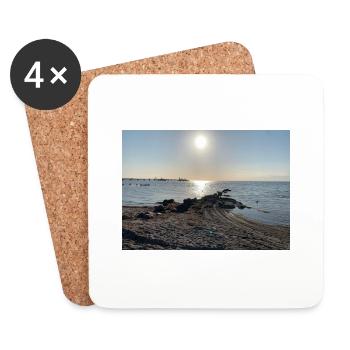Ostsee mit Sonne - Untersetzer (4er-Set) - Weiß - Vorne
